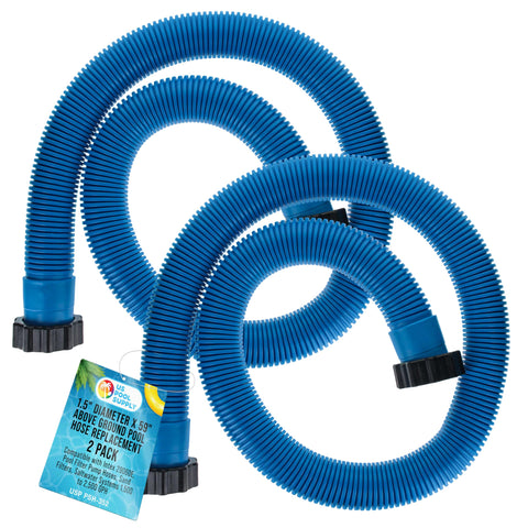 US Pool Supply 1.5-inch by 59-inch blue hose ready for replacement