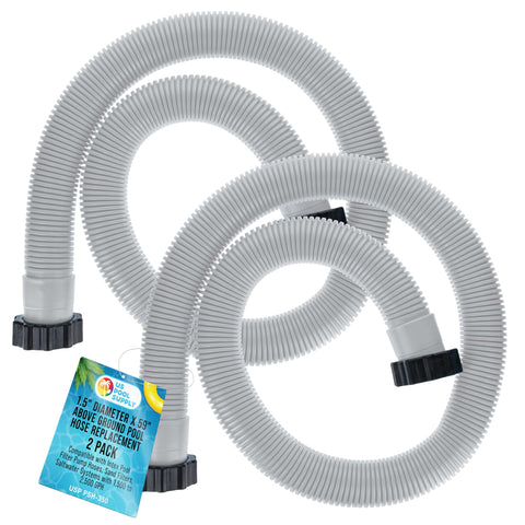 US Pool Supply above-ground hose pack of 2 offers secure connections and easy setup.