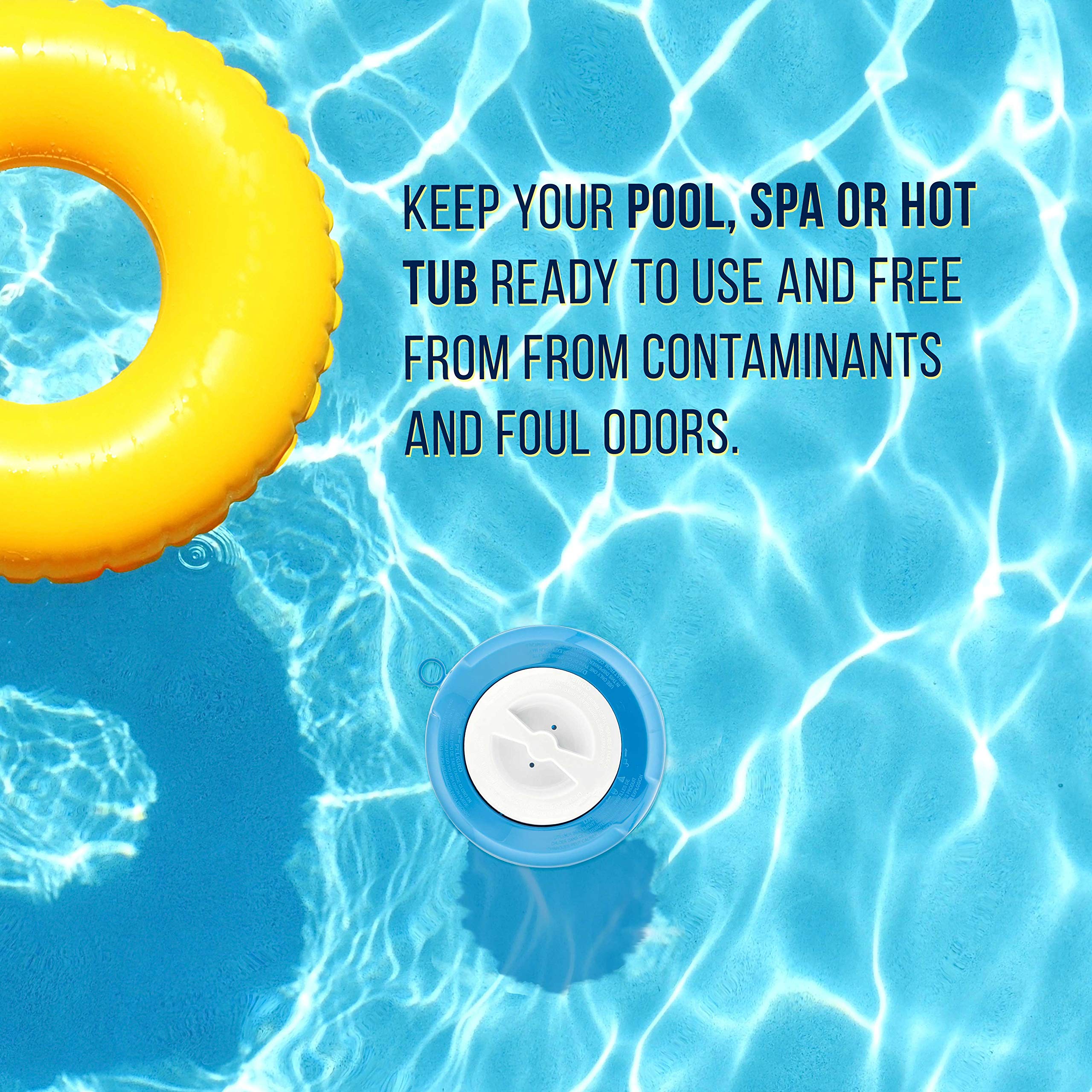 US Pool Supply balanced chemical delivery floater provides steady dosing