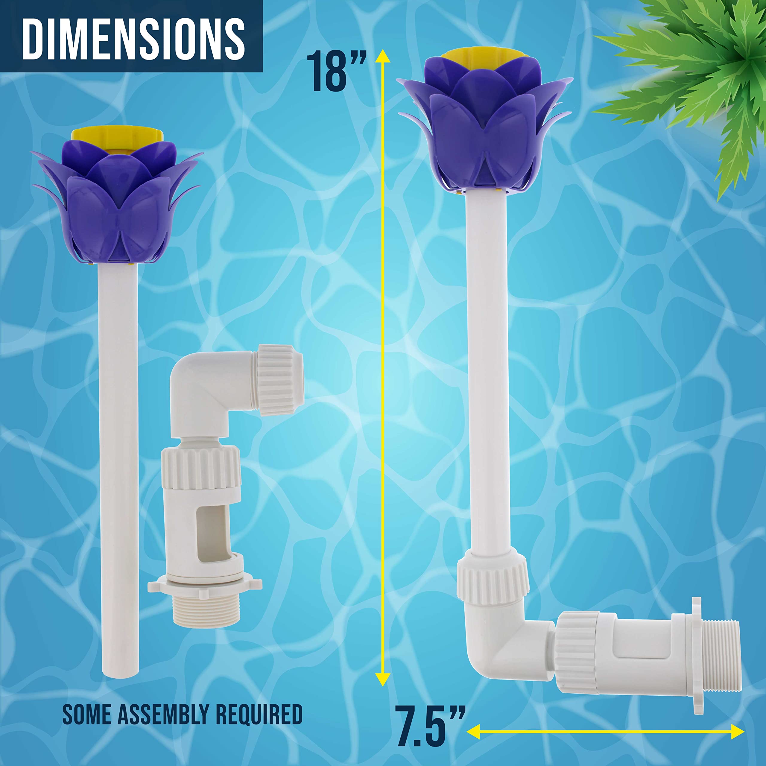 US Pool Supply Ball Joint Swivel Base lets you aim the spray precisely