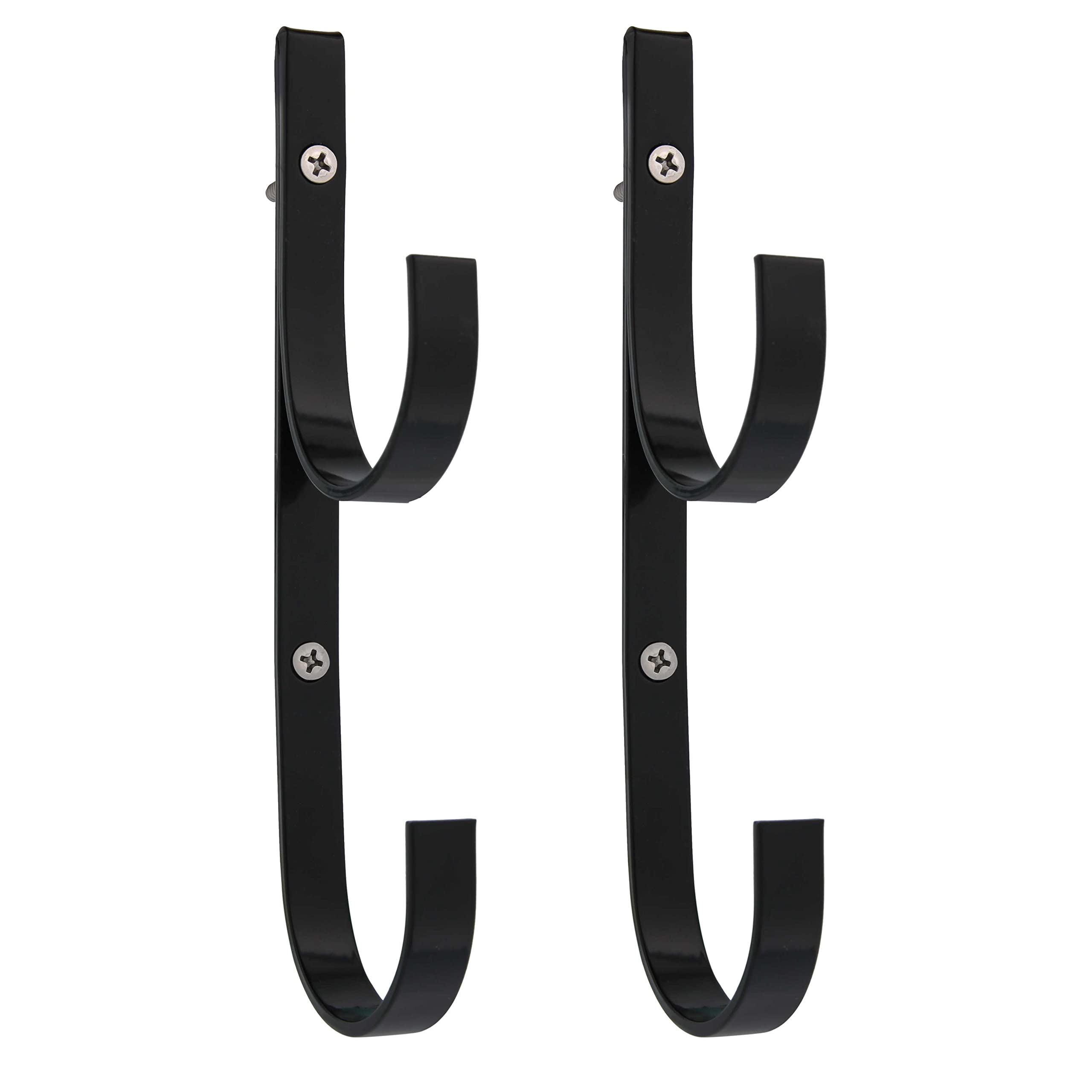 US Pool Supply blue aluminum pool pole hangers hold poles upright and accessible.