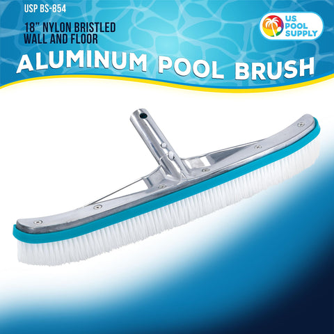 Close-up of five-row nylon bristles on the U.S. Pool Supply brush head