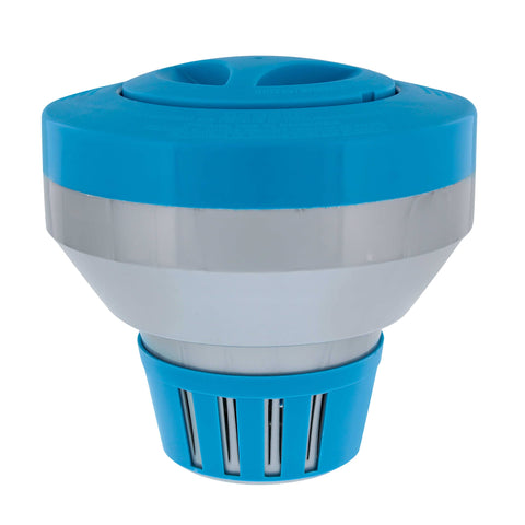U.S. Pool Supply Chlorine Floater with 7-inch diameter for even tablet distribution.