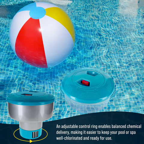 Durable construction of U.S. Pool Supply floater withstands outdoor pool conditions