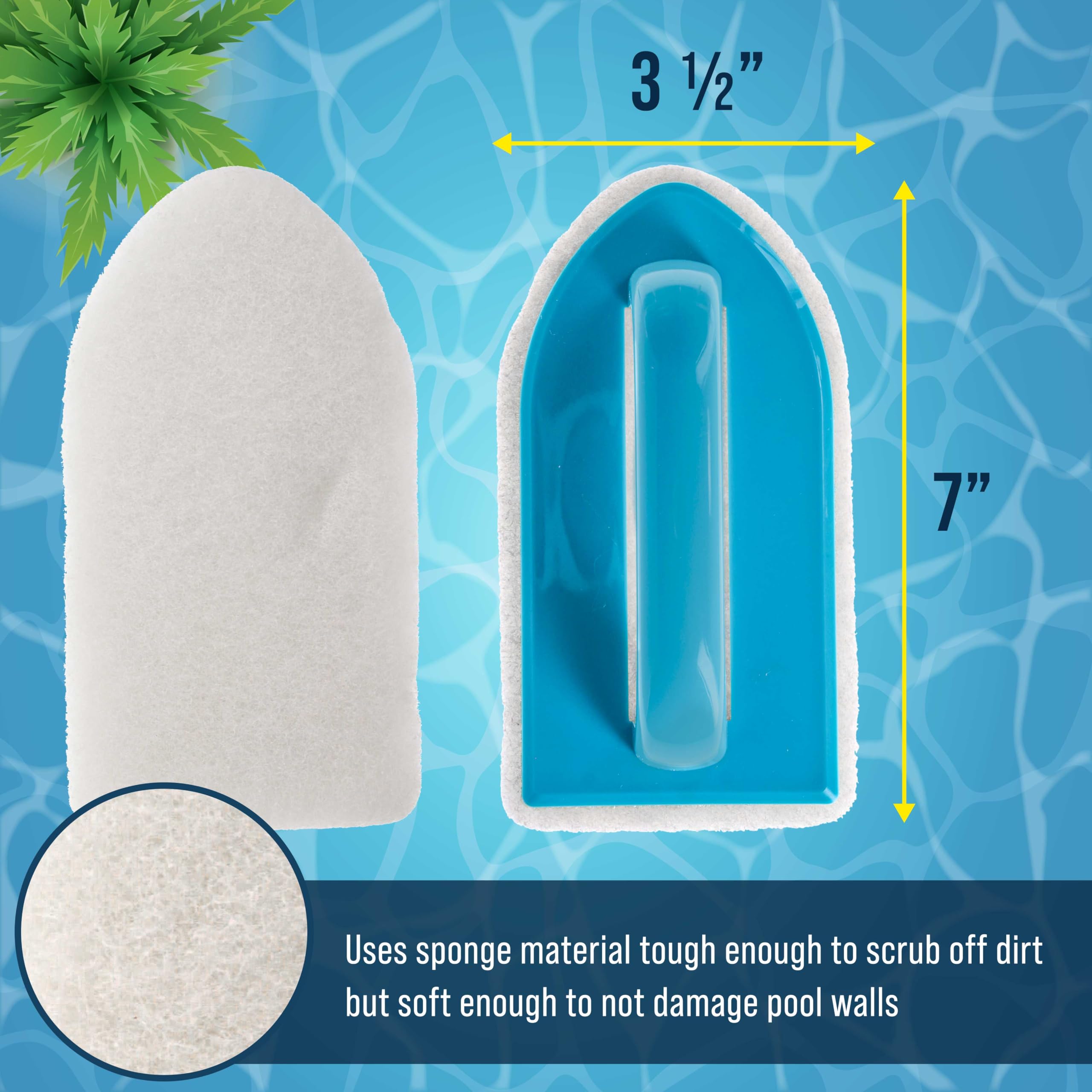 US Pool Supply scrubbing pads cleaning pool tiles and grout surfaces