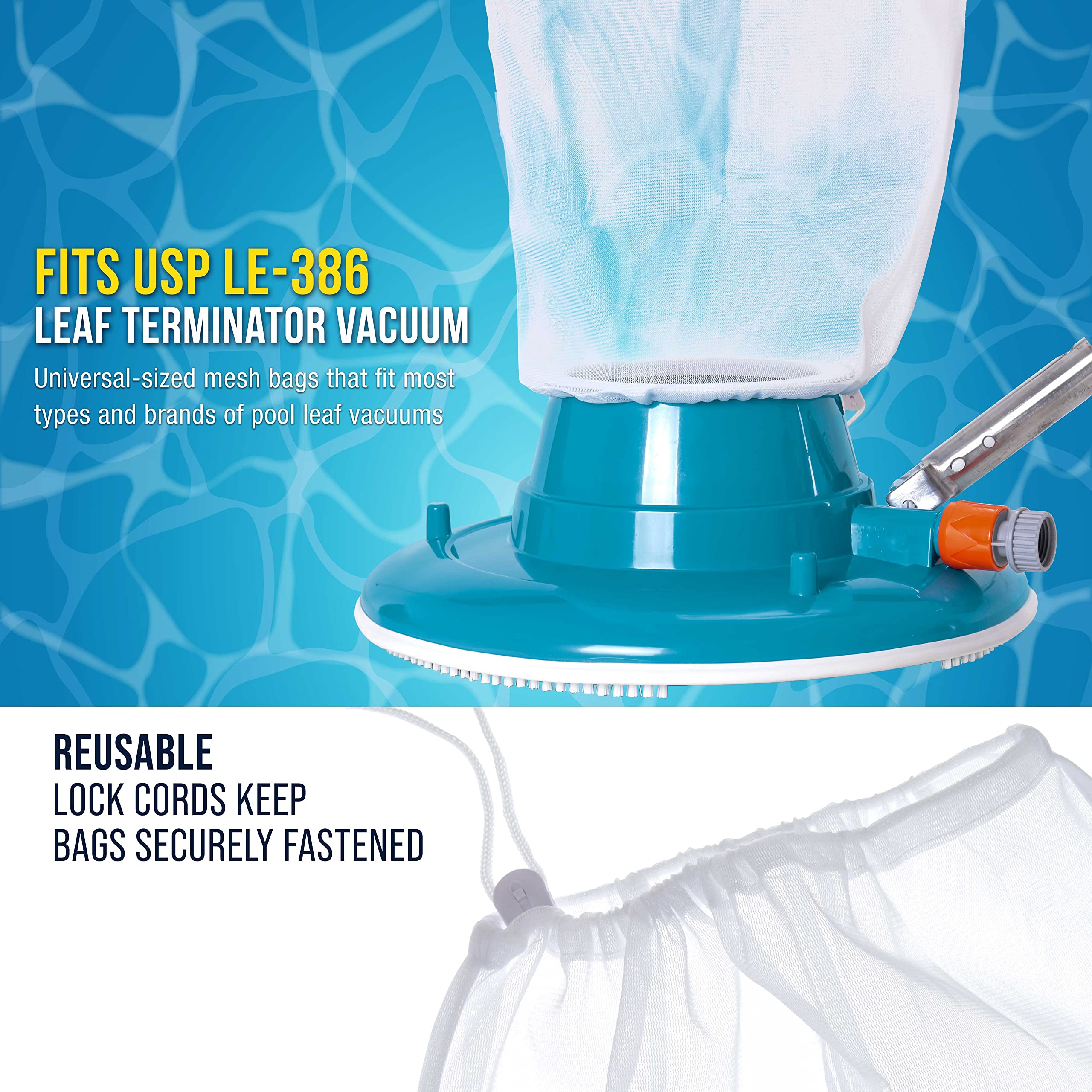 U.S. Pool Supply debris-catching nylon mesh bag holds leaves and small particles