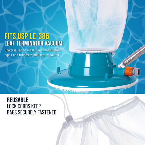 U.S. Pool Supply debris-catching nylon mesh bag holds leaves and small particles