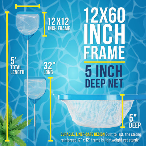 U.S. Pool Supply deep fine-mesh basket captures leaves and small particles efficiently.
