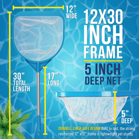 US Pool Supply deep 5 inch mesh basket holds more leaves and debris per pass