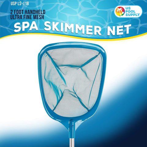 US Pool Supply detachable aluminum pole extends reach for easier cleaning.