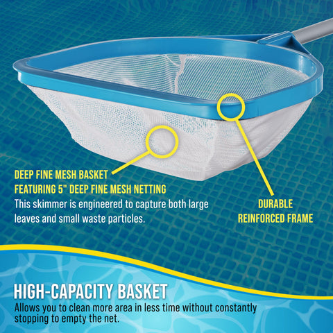 US Pool Supply durable liner-safe frame protects pool surfaces during cleaning