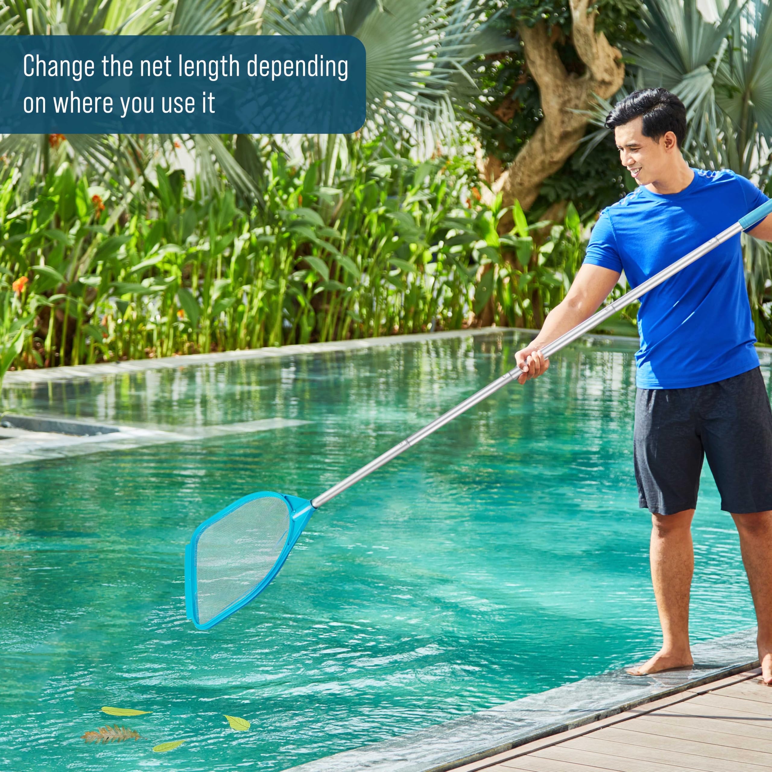 US Pool Supply durable plastic frame protects liners during skimming sessions.