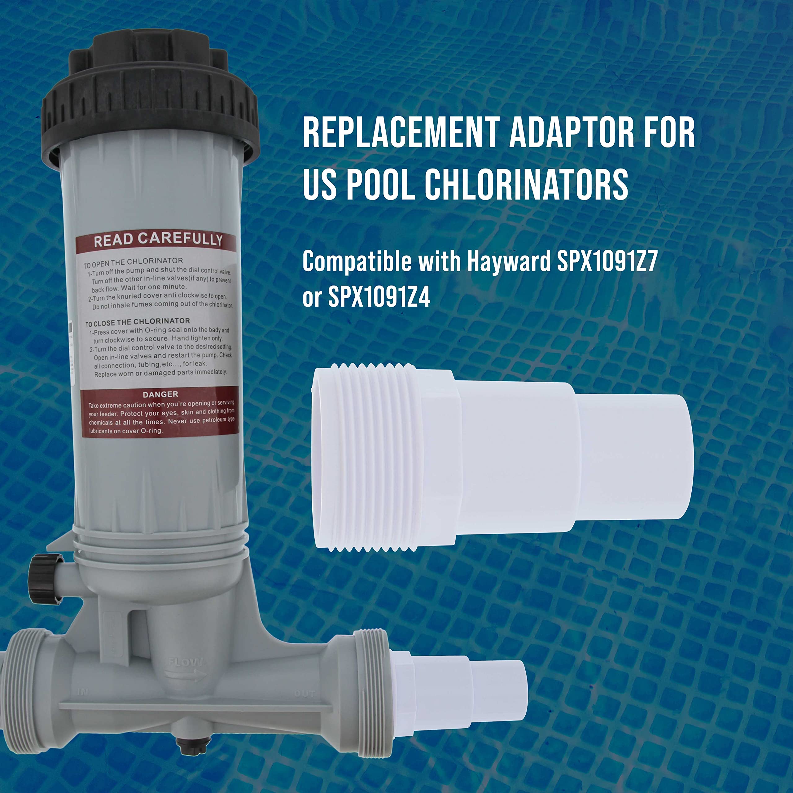 US Pool Supply durable hose adapters prevent fitting issues and leaks.