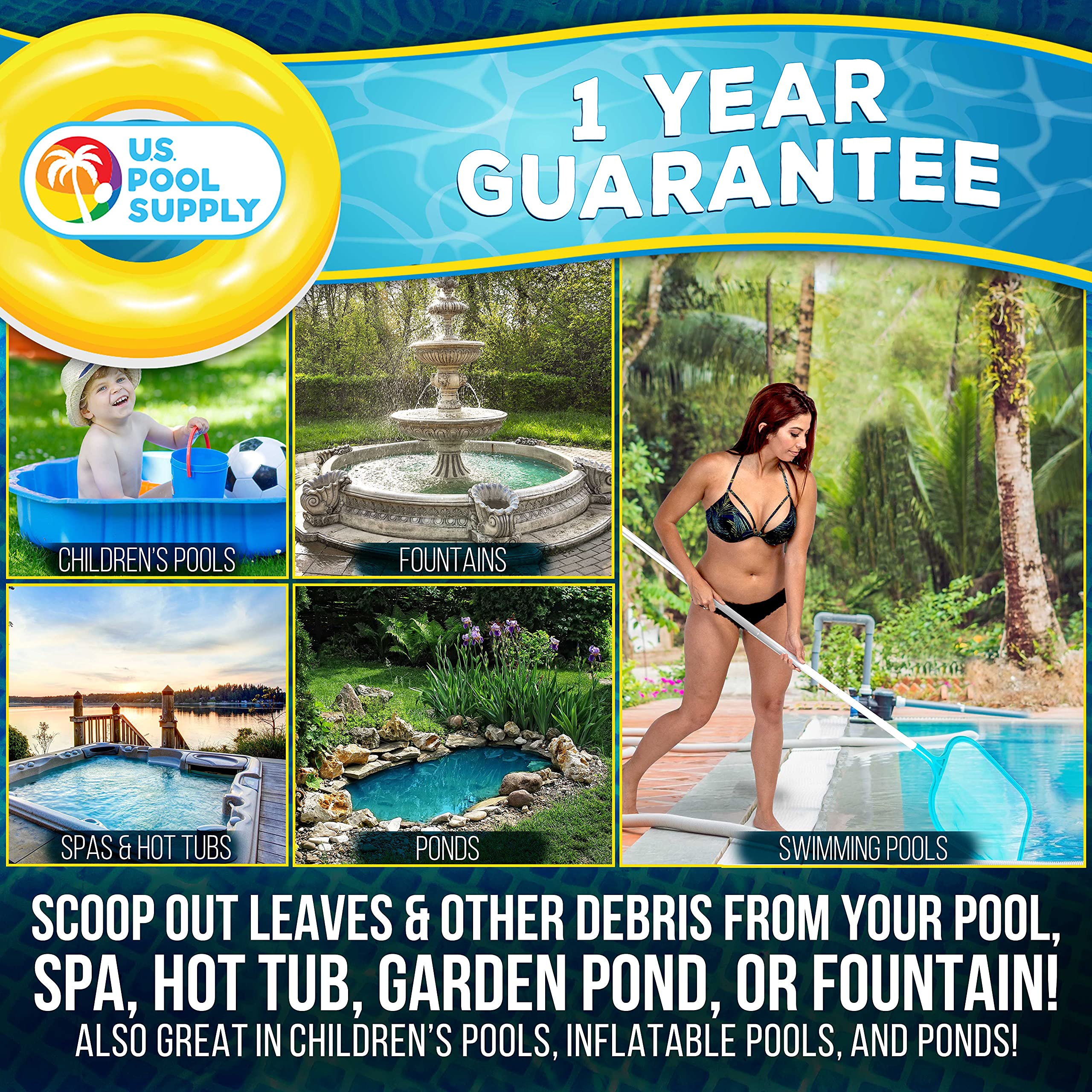 U.S. Pool Supply easy daily cleanup for fast pool maintenance.