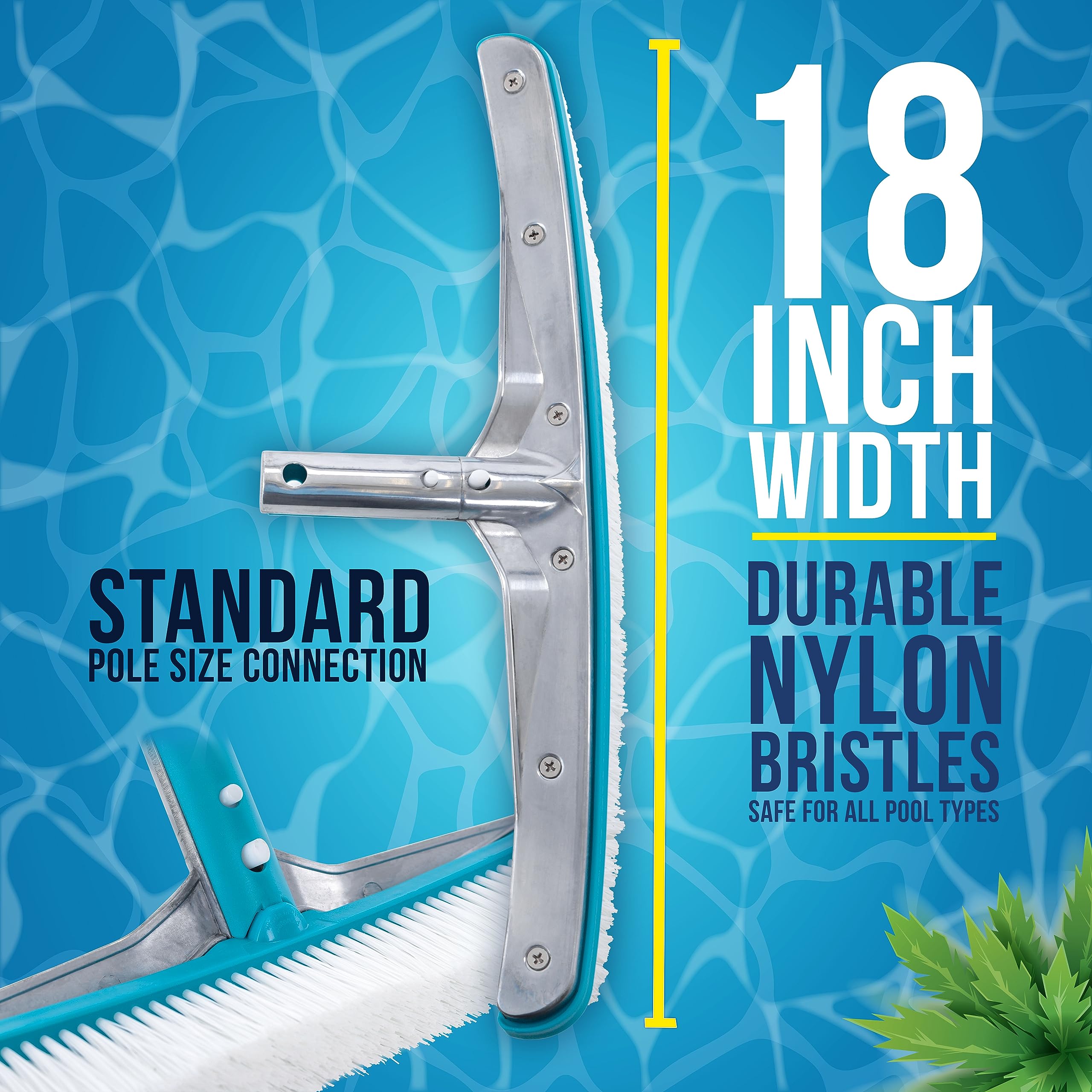 EZ Clip handle feature on the U.S. Pool Supply brush for easy attachment