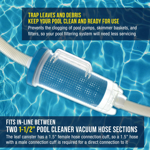 Optional fine mesh bag for capturing finer debris