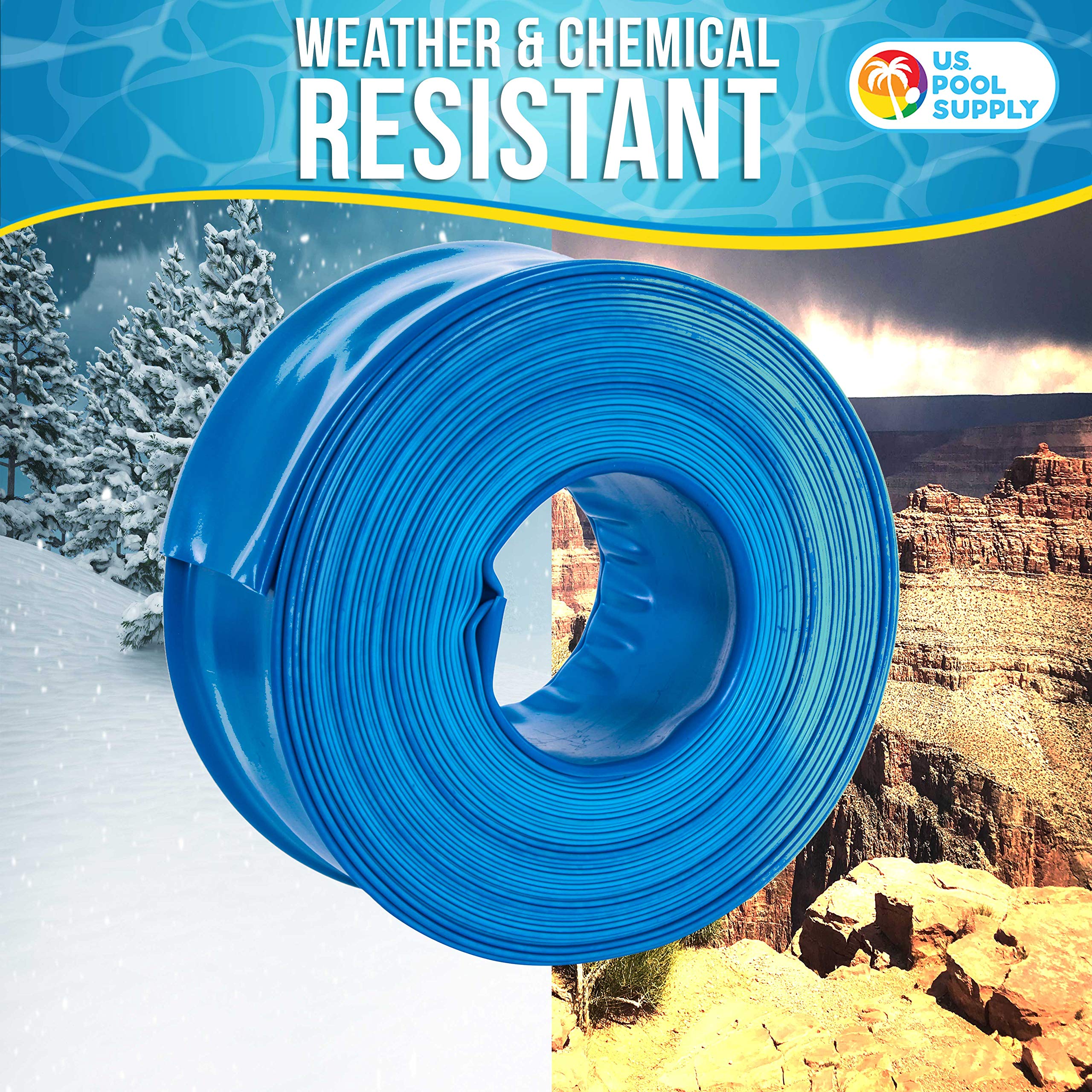 US Pool Supply flexible lay-flat design enables compact storage after use