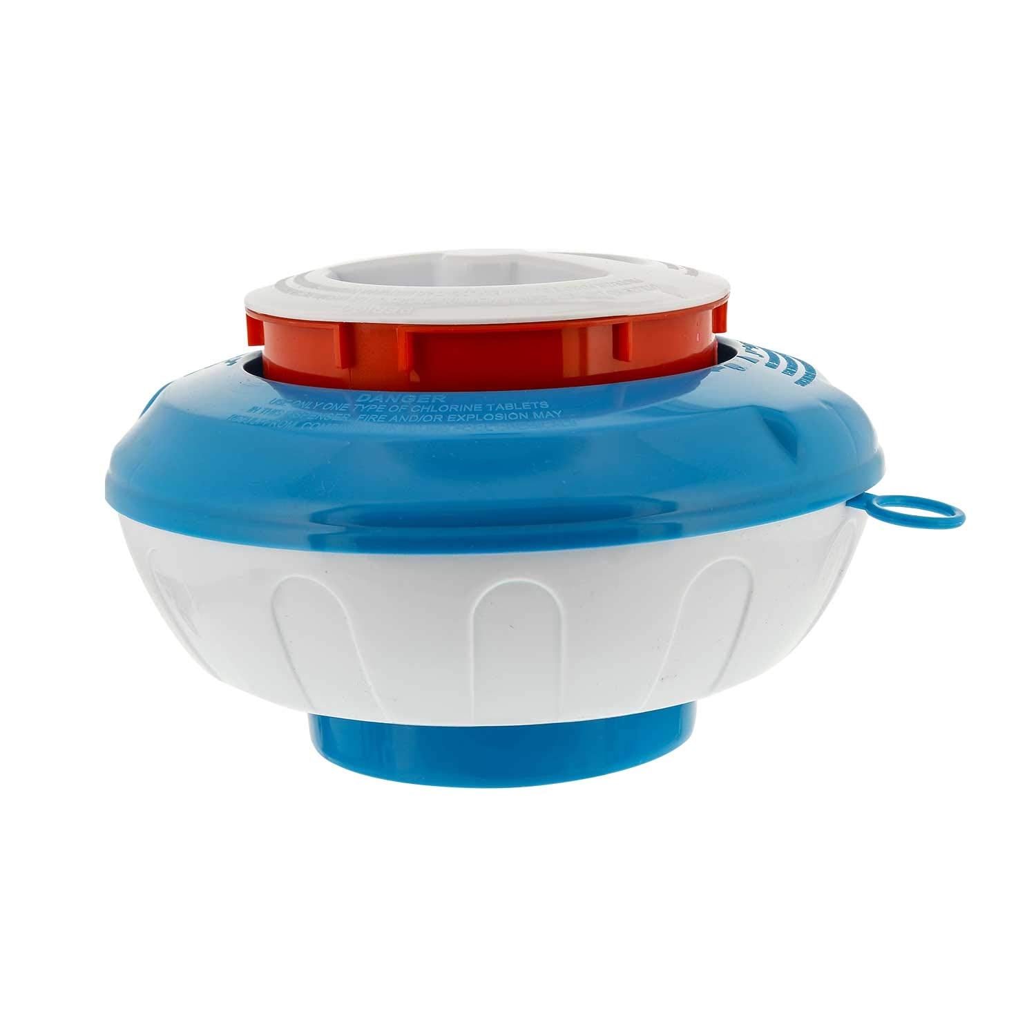 US Pool Supply floating dispenser with pop-up indicator signals refills for steady pool balance