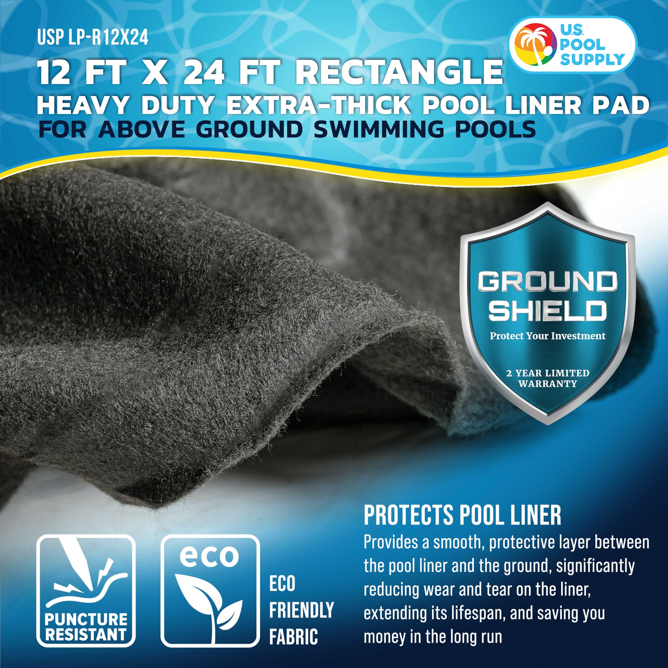 Ground Shield 220-gram geotextile close-up showing durable weed barrier