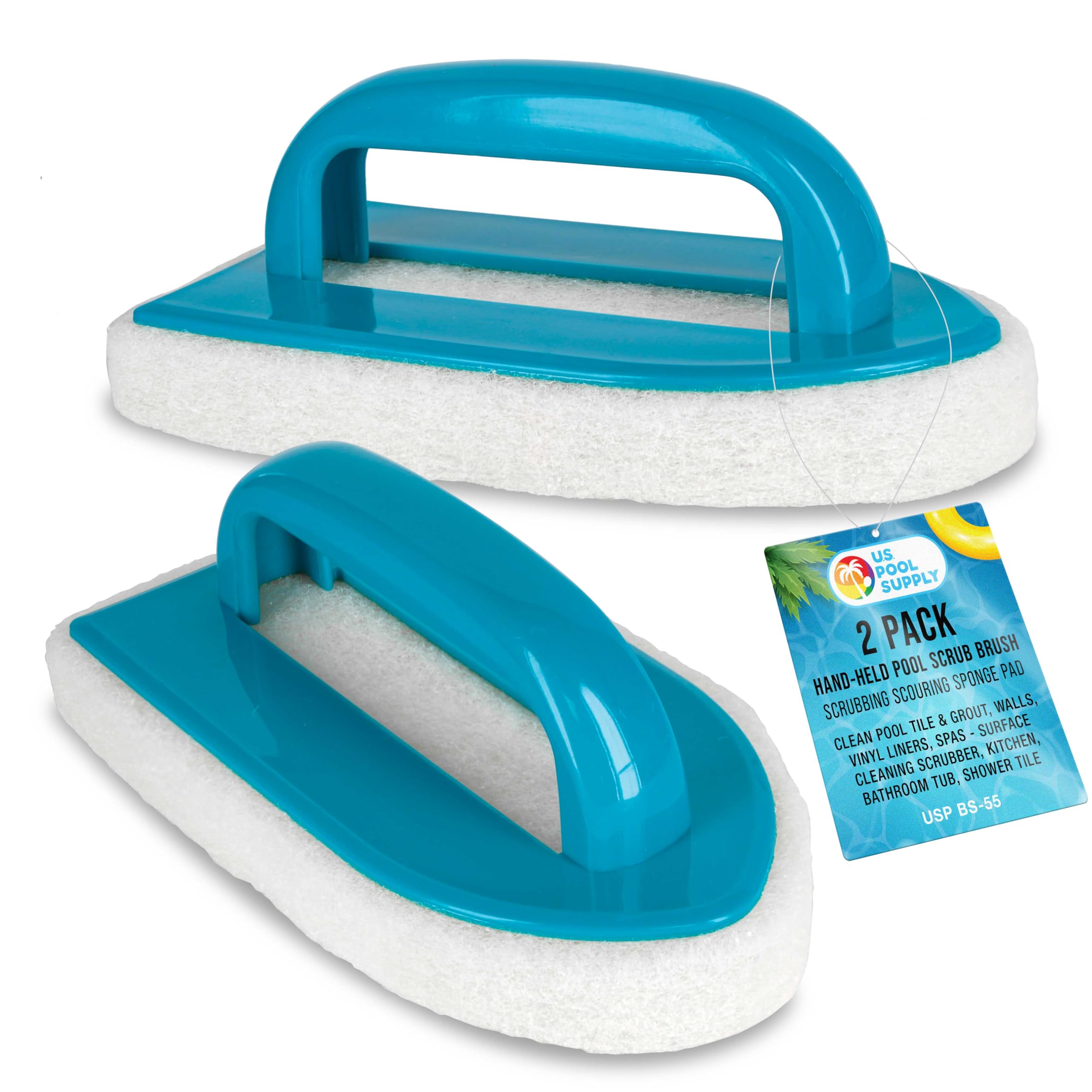 US Pool Supply hand-held scrub brush pack for tile and grout cleaning