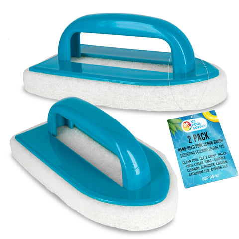 US Pool Supply hand-held scrub brush pack for tile and grout cleaning