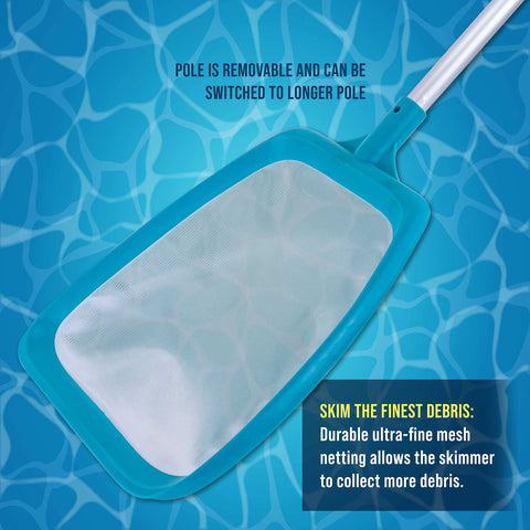 U.S. Pool Supply compatible with 1-1/4 inch poles for quick attachment.
