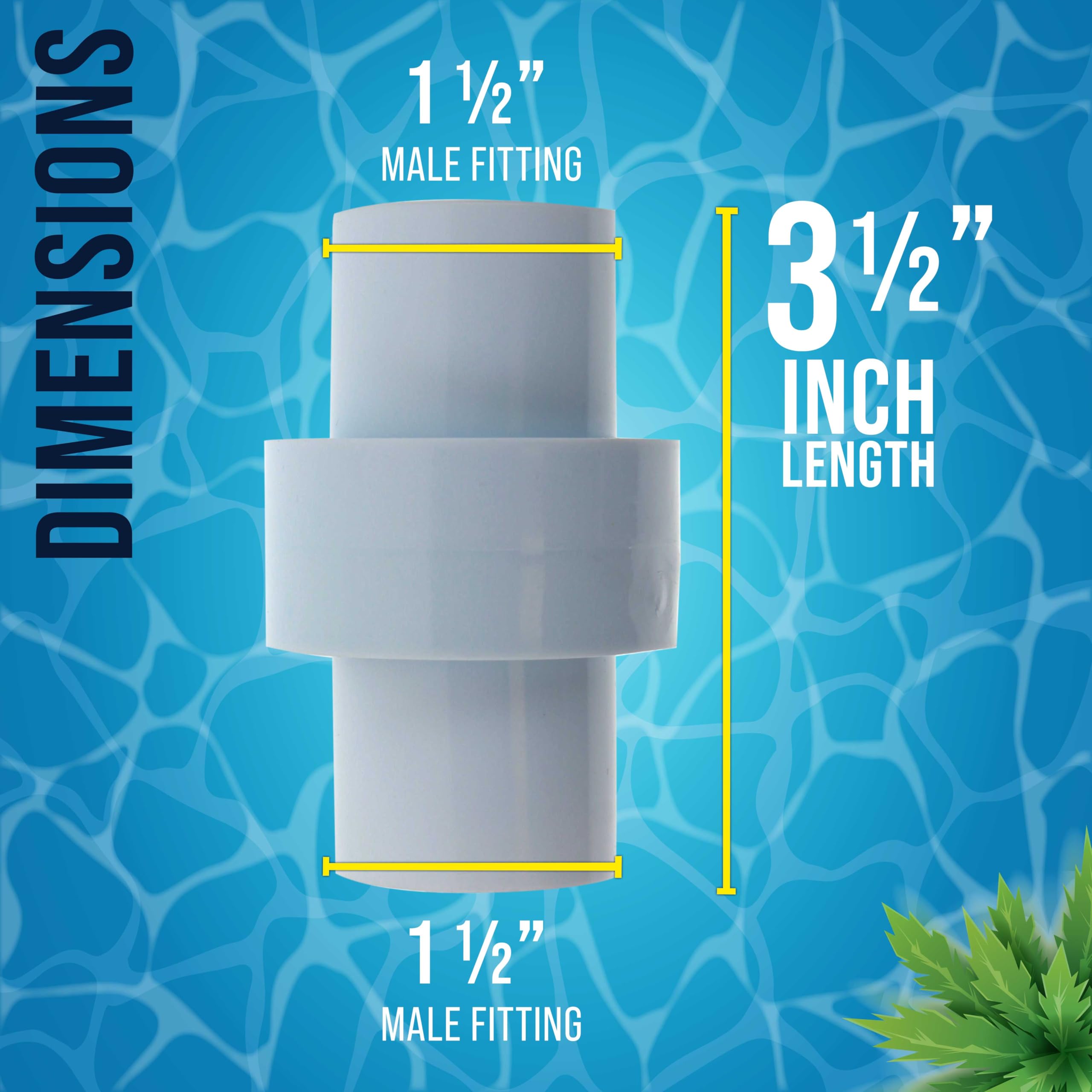 US Pool Supply leaf canister inlet conversion showing male cuff fit