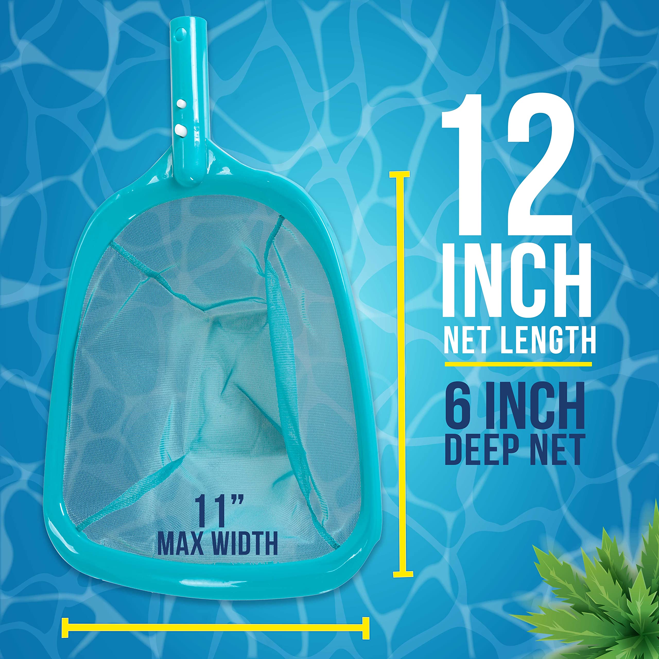 US Pool Supply leaf skimmer net 8-section aluminum pole adjusts to your depth