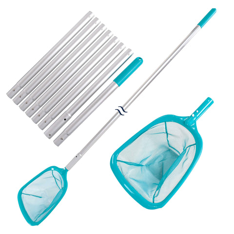 US Pool Supply leaf skimmer net with extended telescopic pole for easy reach