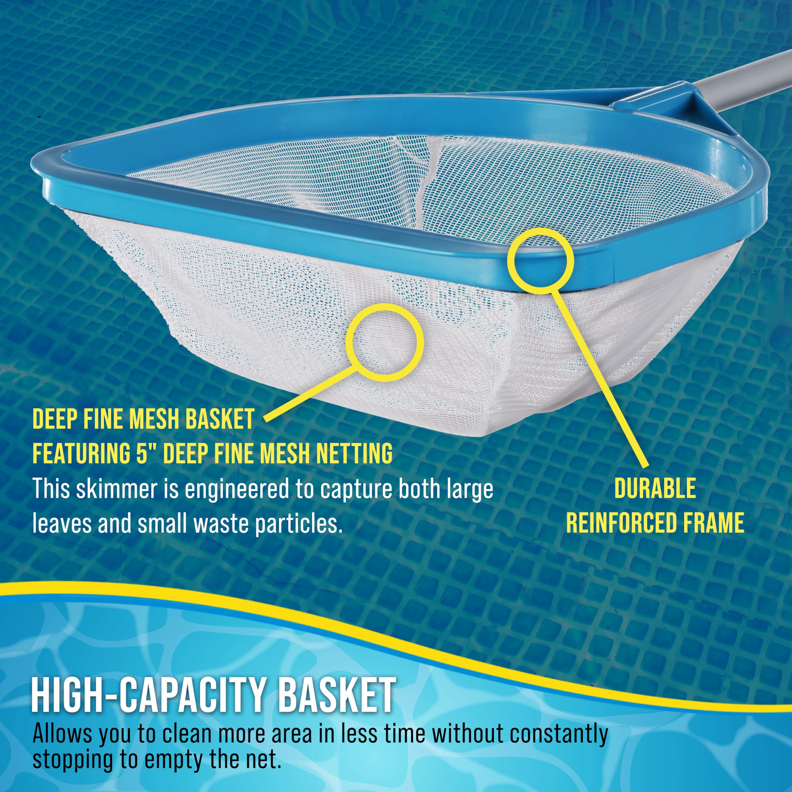 U.S. Pool Supply liner-safe design protects pool surfaces during regular cleaning.