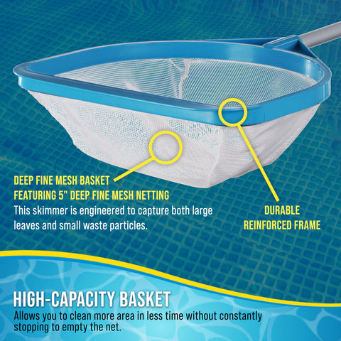 U.S. Pool Supply liner-safe design protects pool surfaces during regular cleaning.