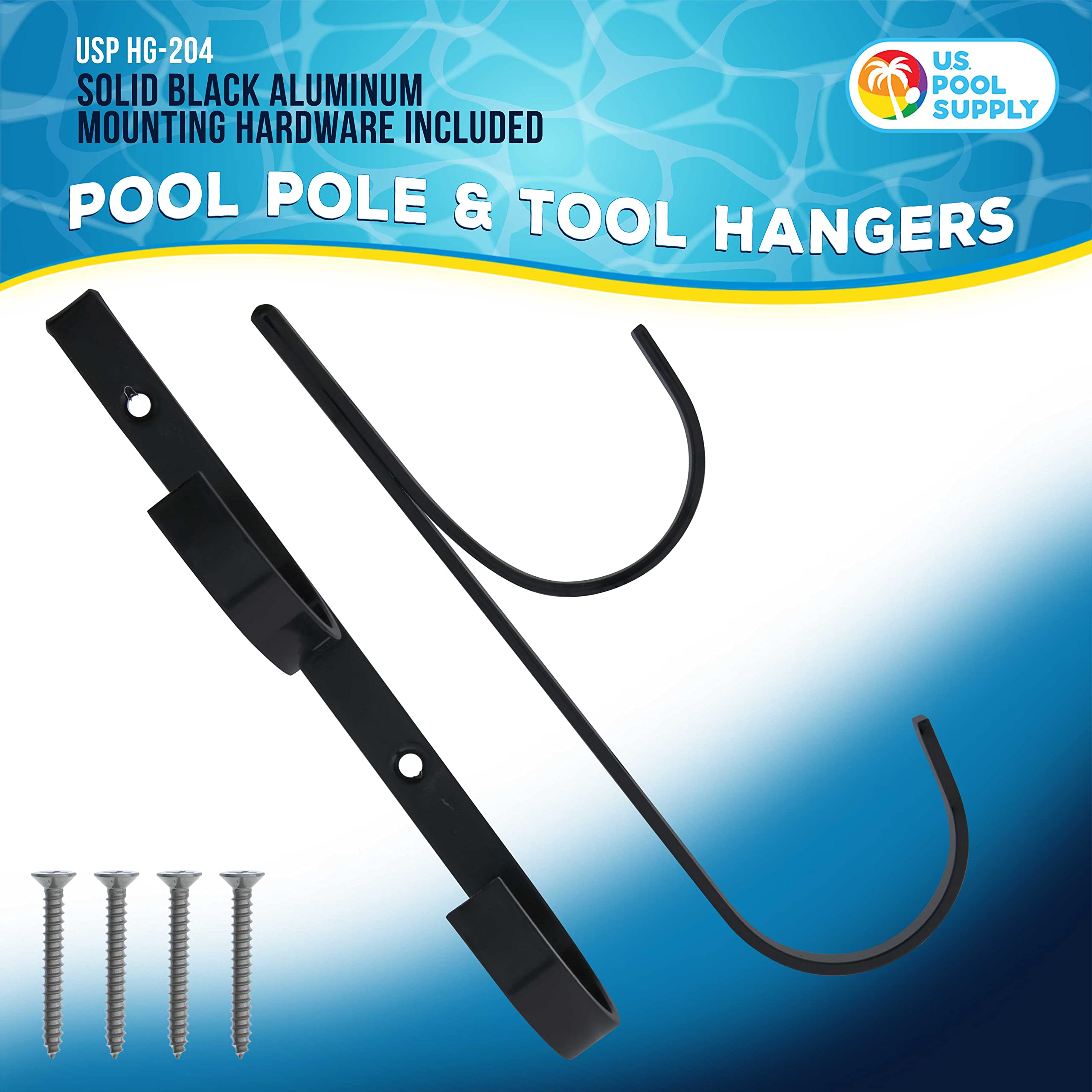 US Pool Supply mounting hardware included for easy fence or deck installation.
