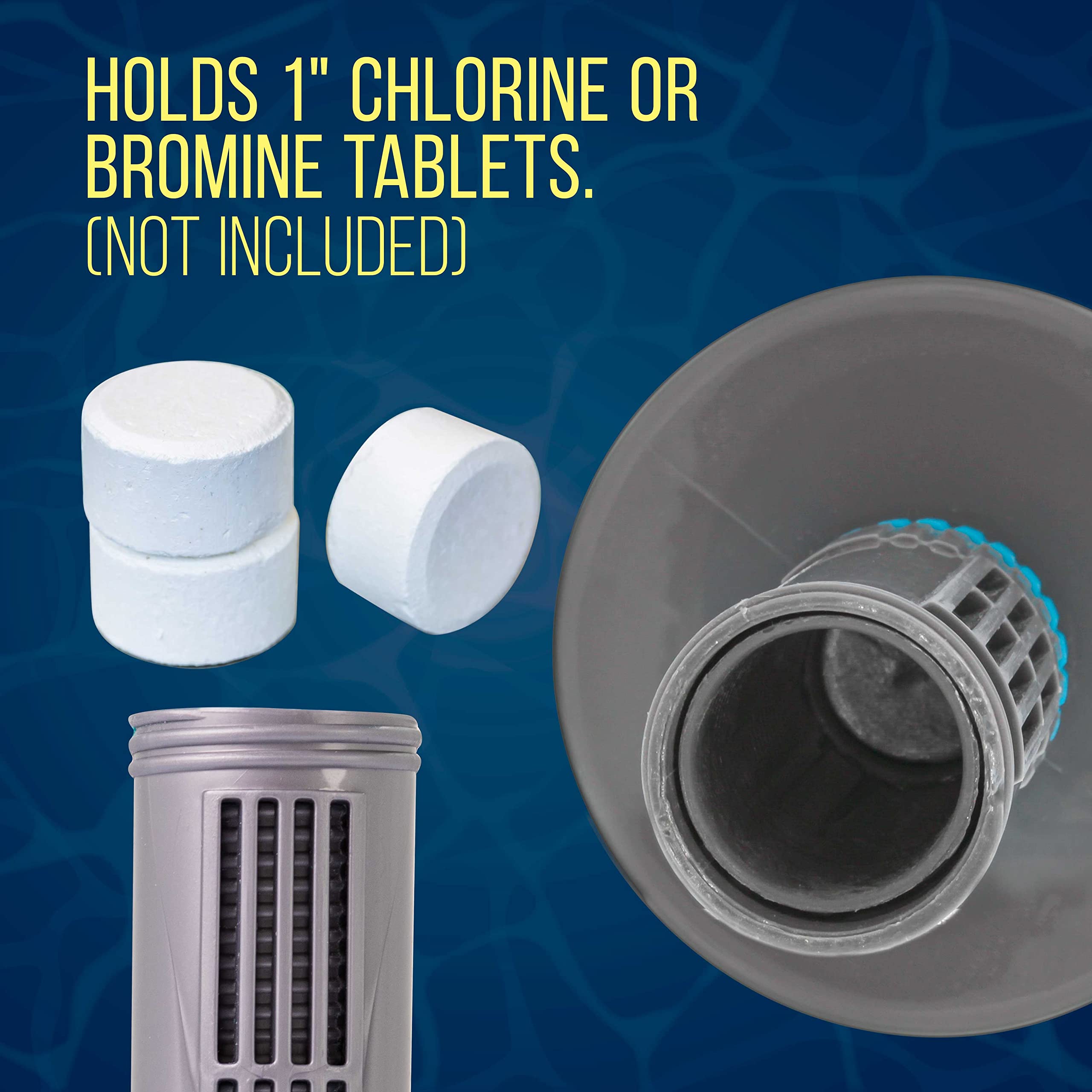 US Pool Supply one-inch tablets ready for chlorine or bromine applications