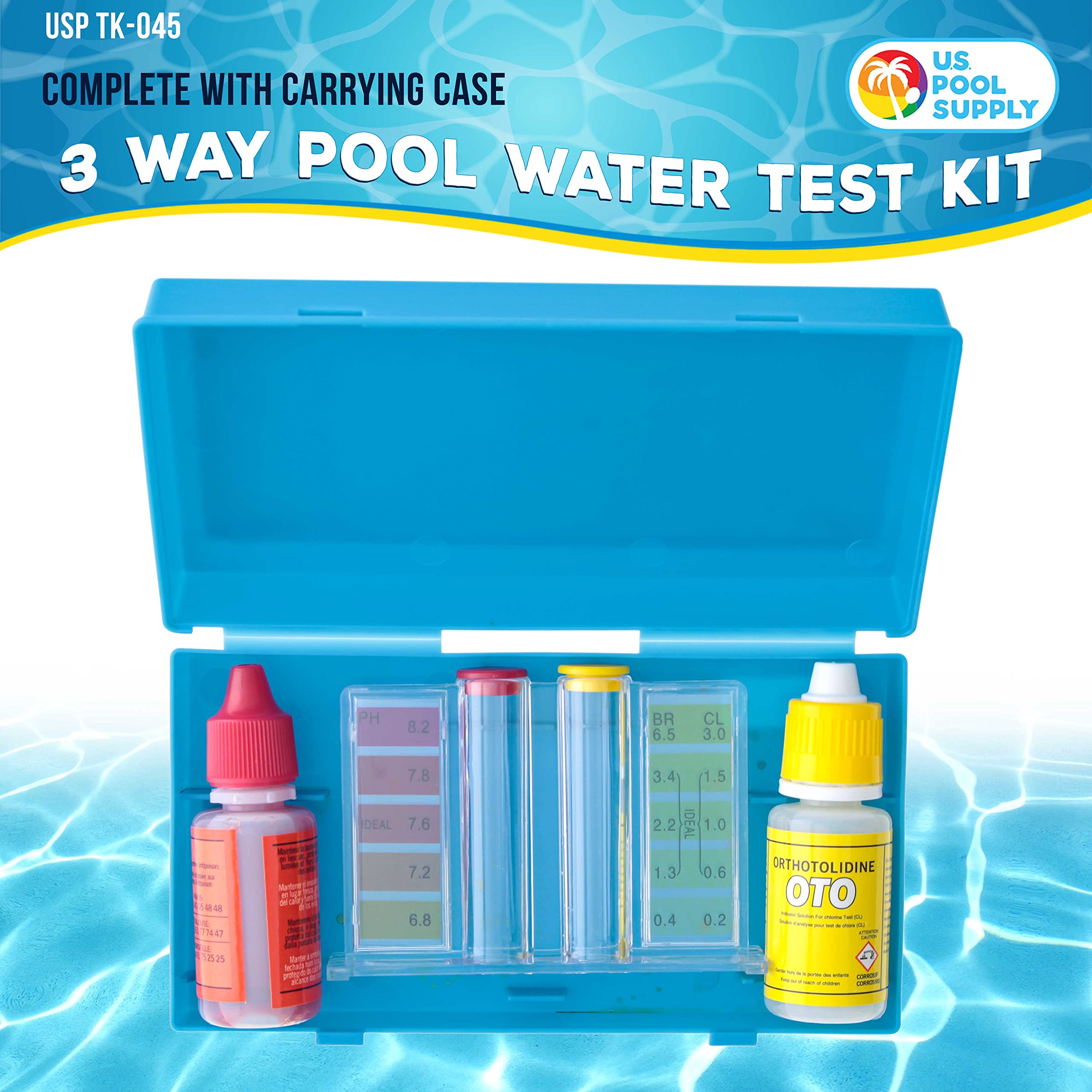 OTO chlorine test solution bottle provides accurate chlorine readings for safe water