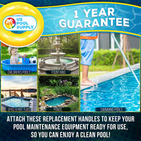 U.S. Pool Supply pool accessory handle for above-ground and in-ground use.