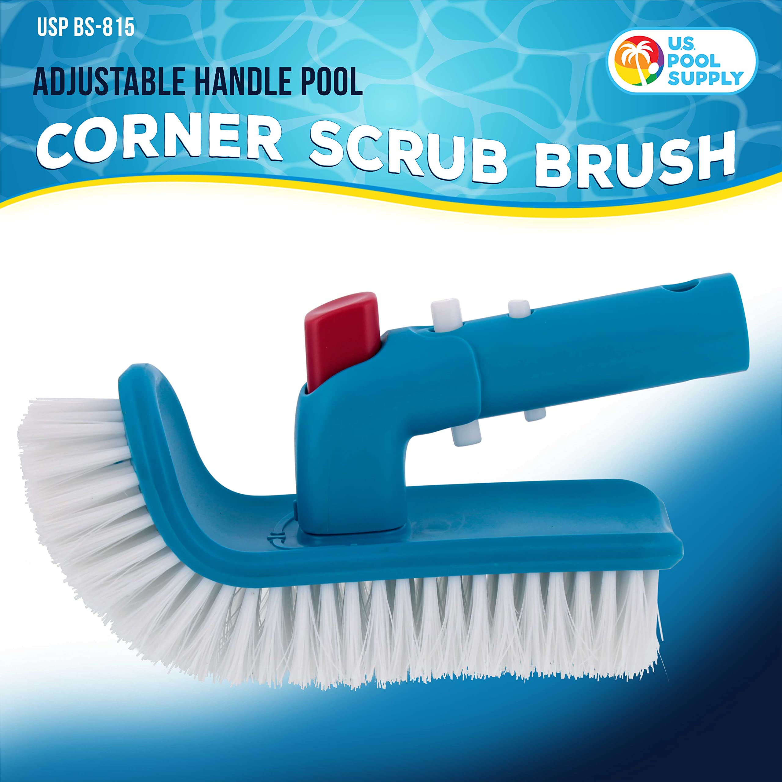 U.S. Pool Supply curved design brush head clean curved corners and steps