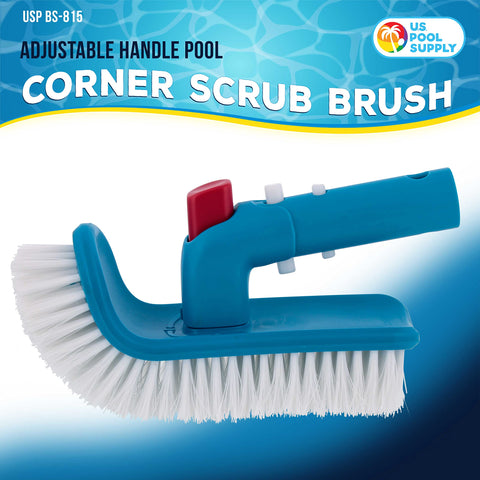 U.S. Pool Supply curved design brush head clean curved corners and steps