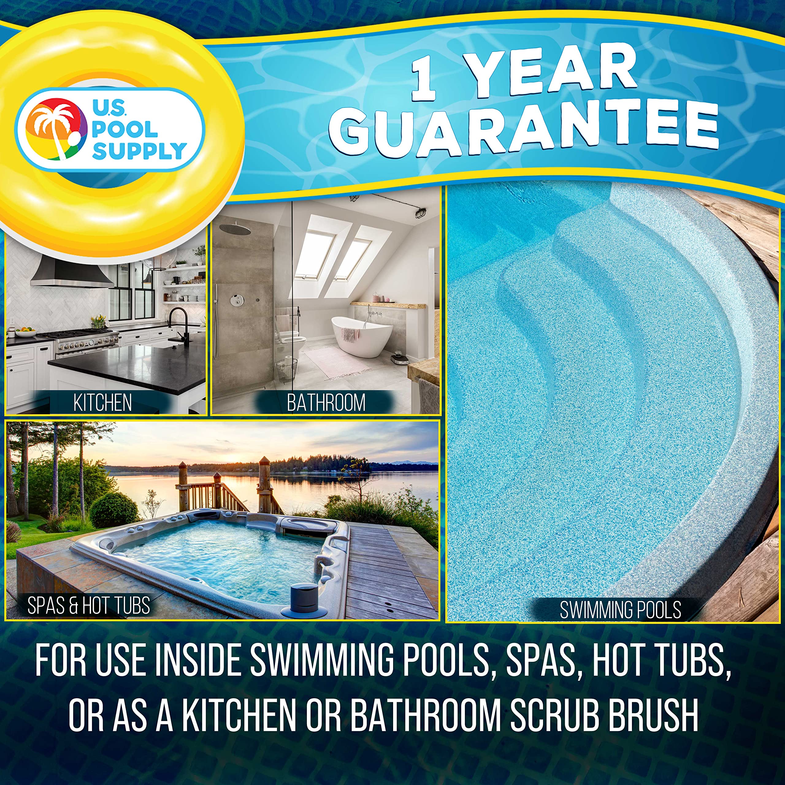 U.S. Pool Supply compatible with standard telescopic poles for easy setup