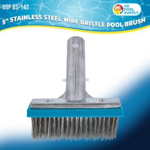 U.S. Pool Supply straight body design keeps bristles in full contact during scrubbing.