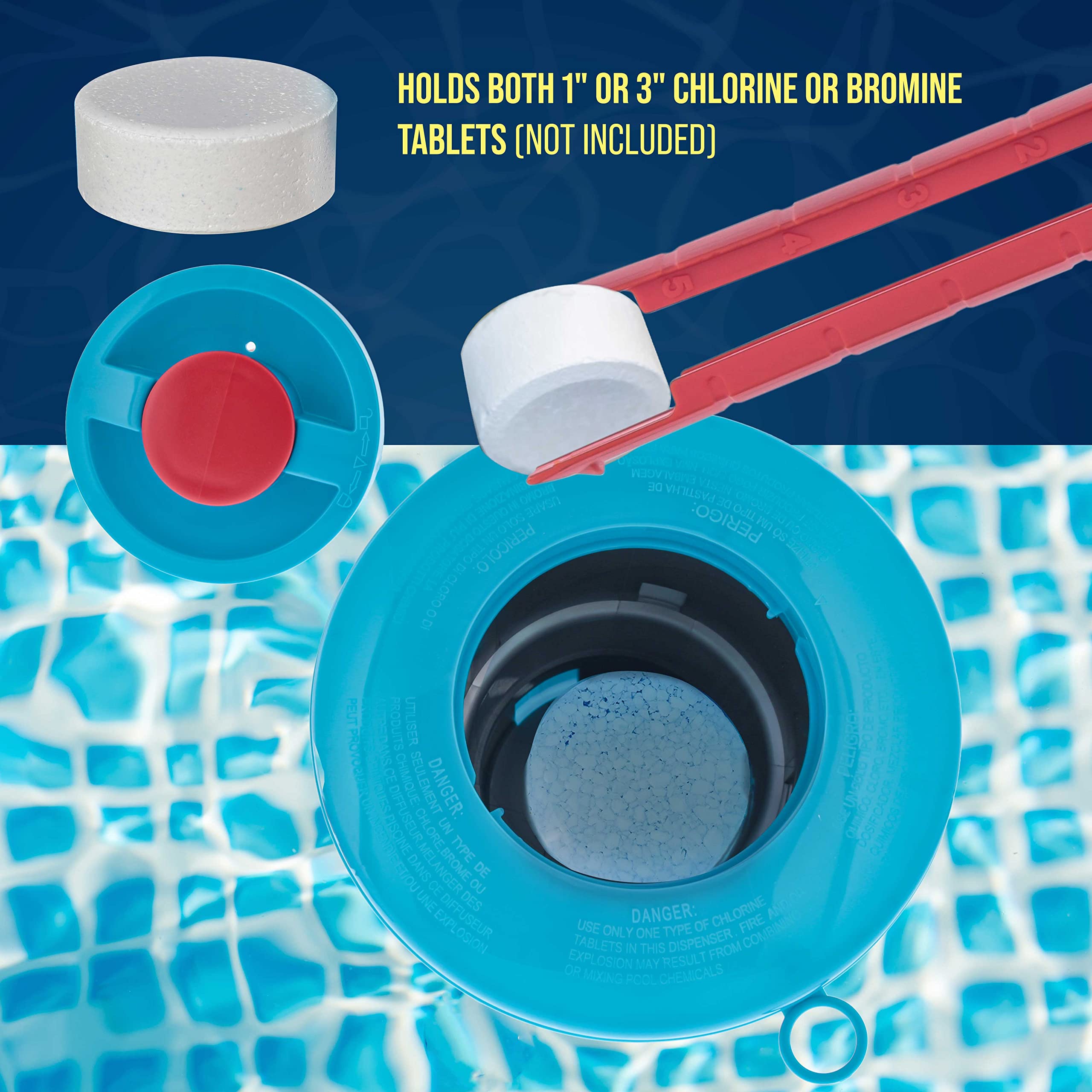 US Pool Supply adjustable flow control ring enables balanced chemical delivery