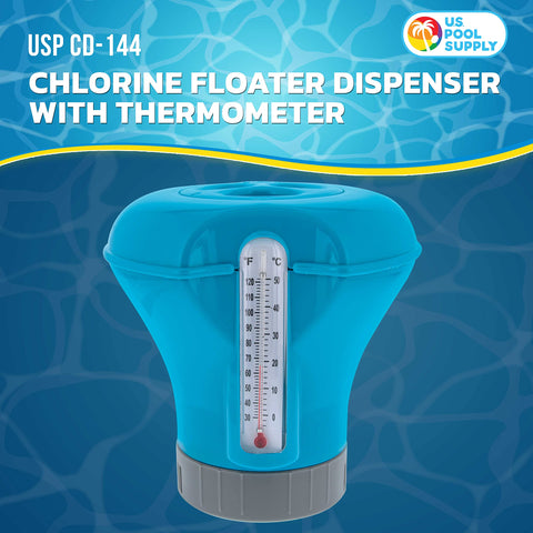 US Pool Supply chlorine floater with large capacity for extended tablet use