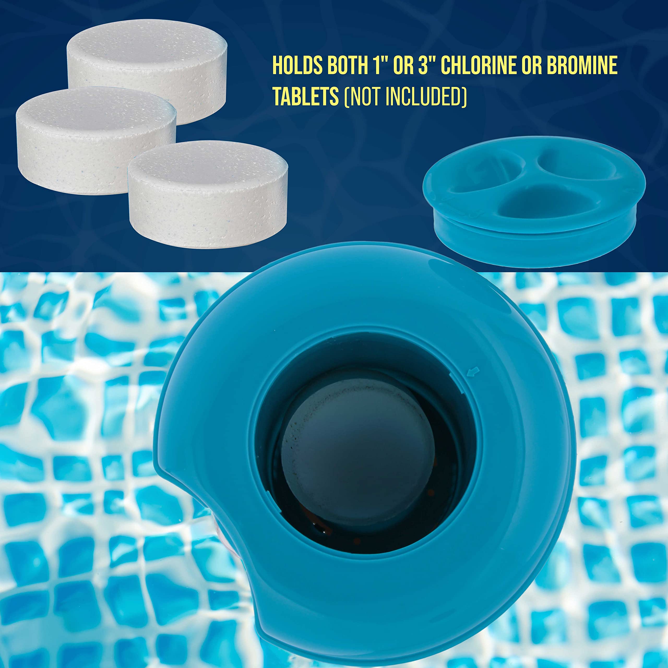 US Pool Supply chlorine floater thermometer reads up to 120°F for quick checks