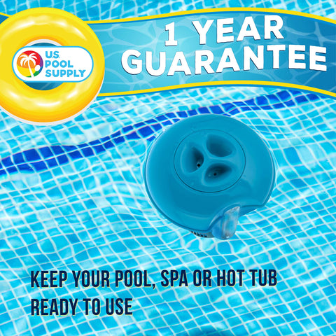 US Pool Supply chlorine floater comes with a full one-year warranty