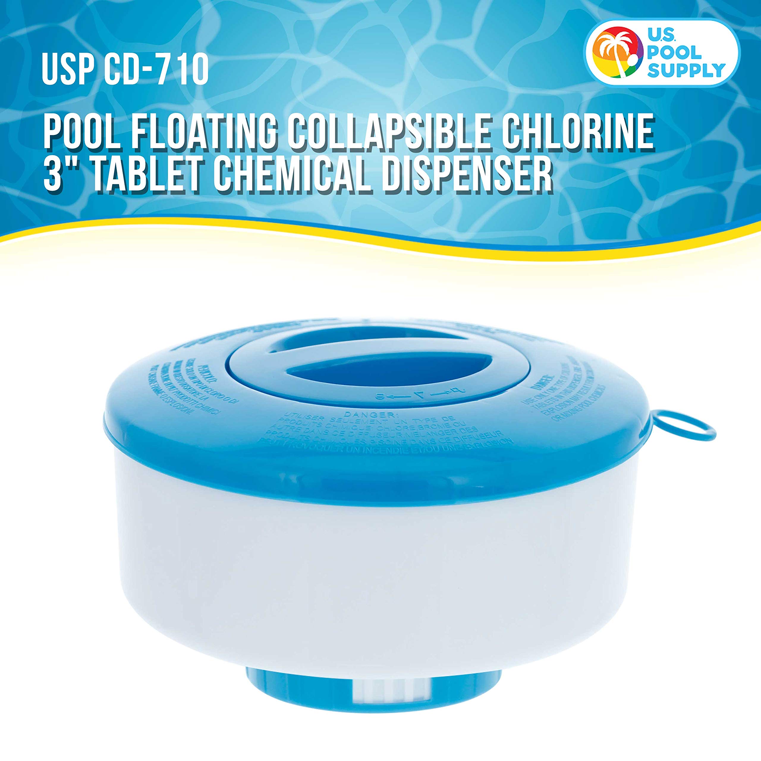 US Pool Supply 7-inch diameter floater delivering balanced chemistry