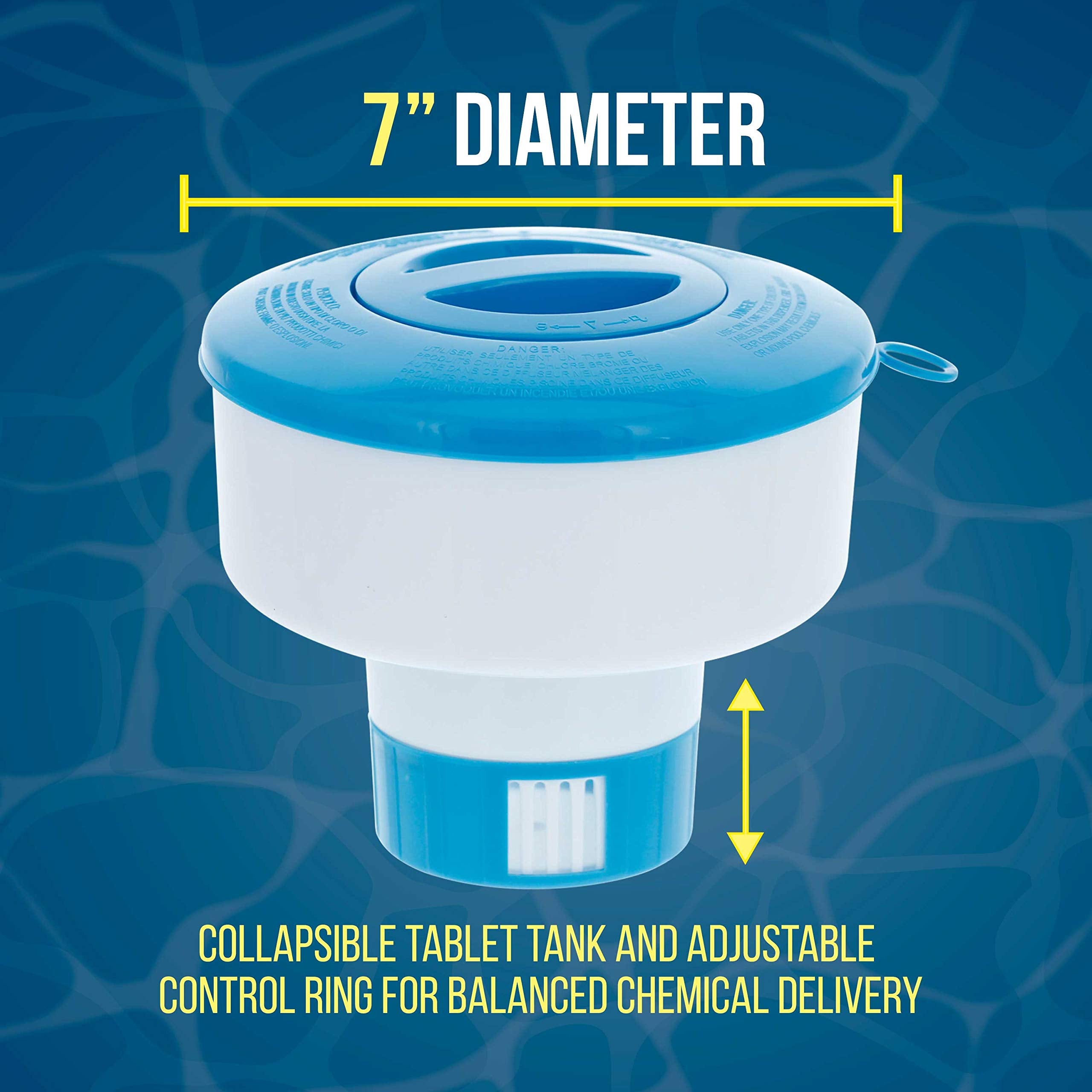 US Pool Supply adjustable control ring for customizable chemical delivery