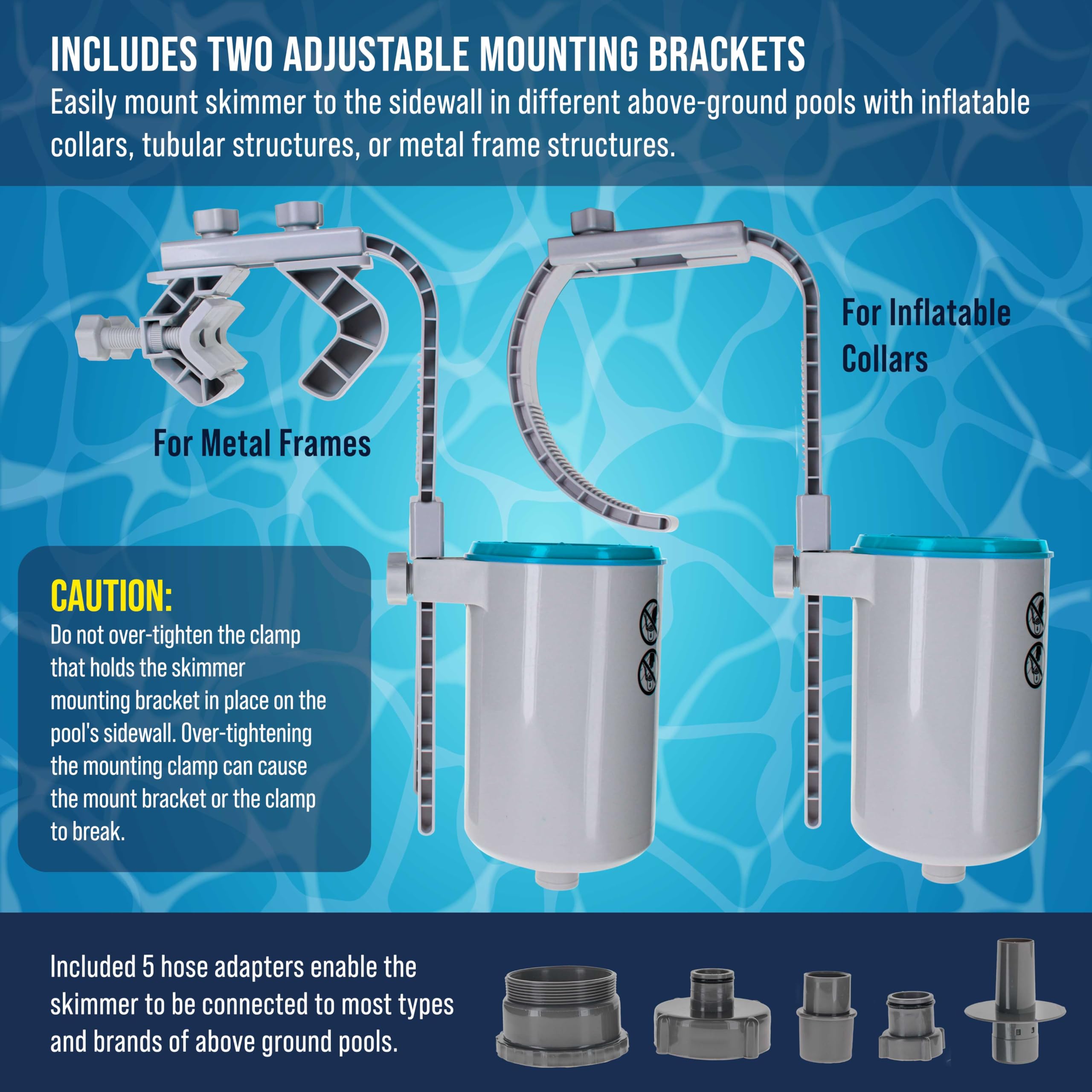 US Pool Supply pool skimmer leaf basket is easy to remove for quick cleaning.
