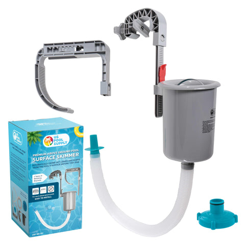 U.S. Pool Supply pool skimmer wall mount for simple above-ground debris removal.