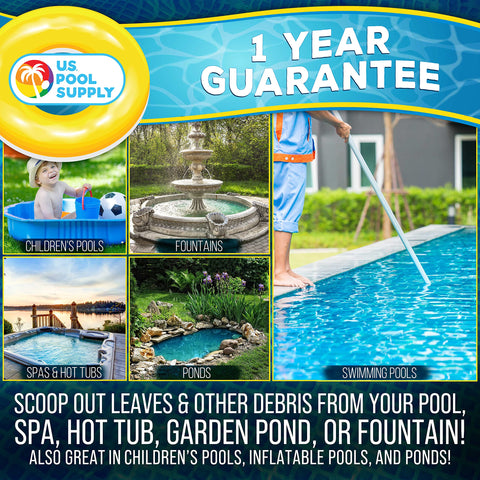 U.S. Pool Supply non-marring design protects liners during fast debris removal.