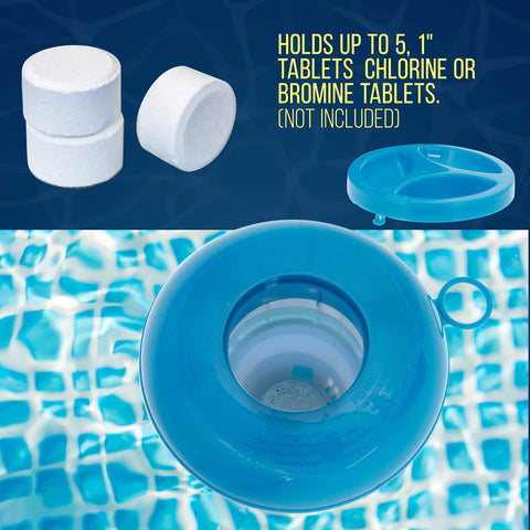 US Pool Supply pool and spa ready float supports simple maintenance.