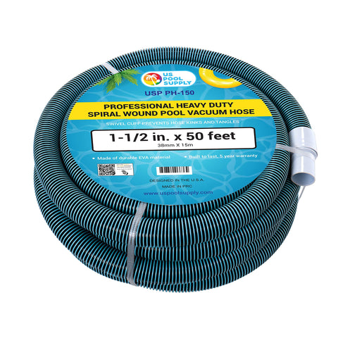US Pool Supply pool vacuum hose 50ft long for extended inground pool cleaning